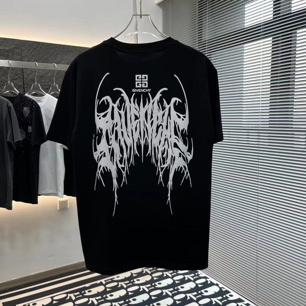 Branded Thorns Print Drop Shoulder  Tee