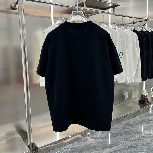 Fashionable Drop Shoulder Tee with Dragon Face Logo