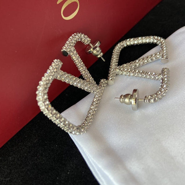 VLogo Signature Crystal Earrings