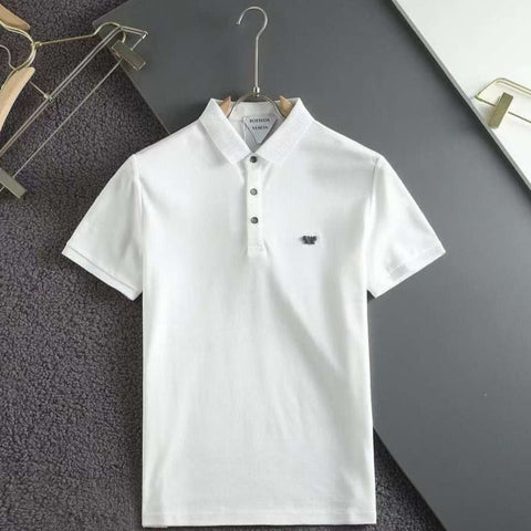 High-Class Initial Metal  Logo  Polo Shirt