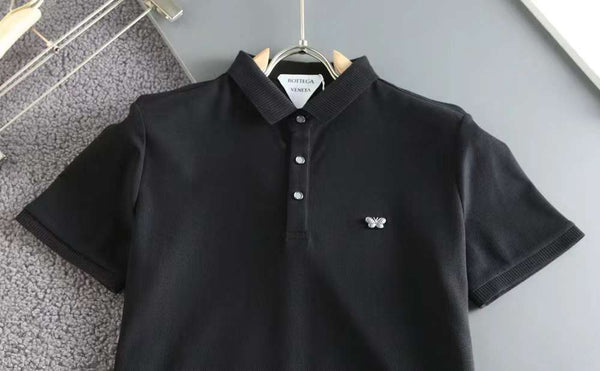 High-Class Initial Metal  Logo  Polo Shirt
