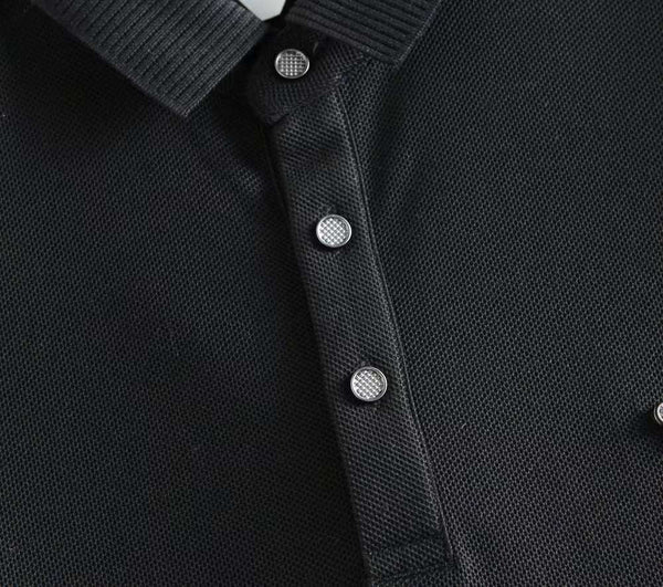 High-Class Initial Metal  Logo  Polo Shirt