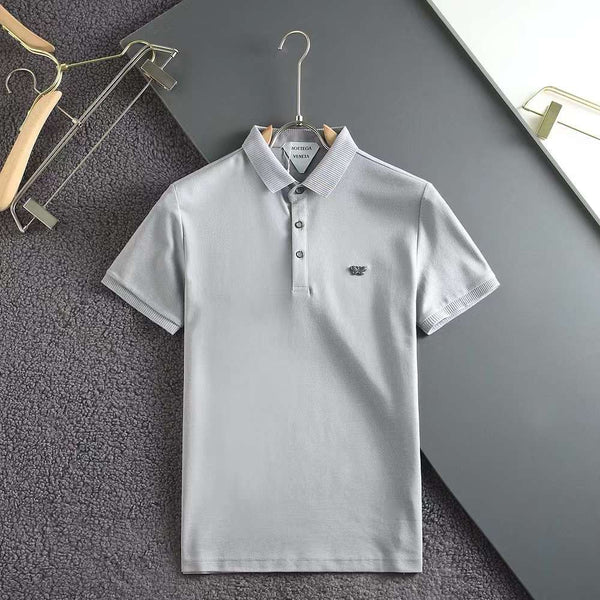 High-Class Initial Metal  Logo  Polo Shirt
