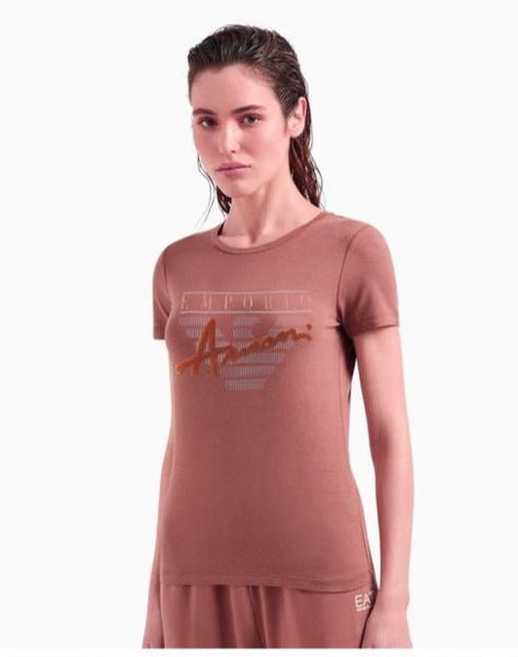 Branded Training Logo Print Crew-Neck T-Shirt