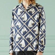 Premium Equestrian-Print Full sleeve Shirt
