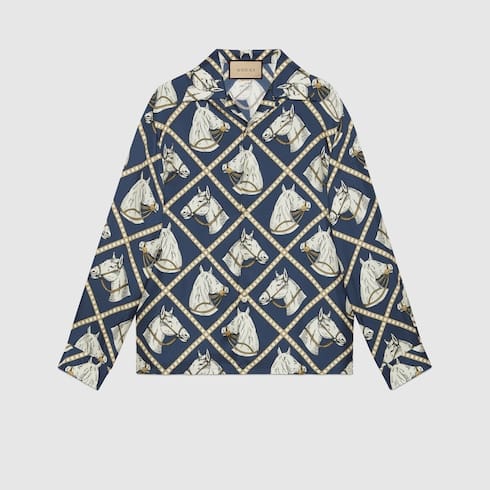 Premium Equestrian-Print Full sleeve Shirt