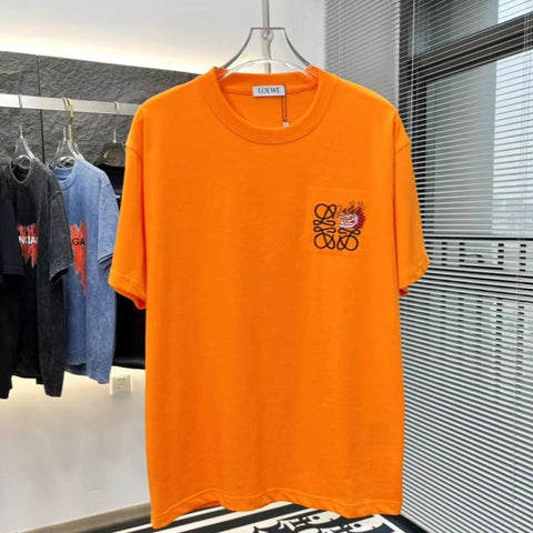 Branded  Drop Shoulder Embroidered Logo  Tee