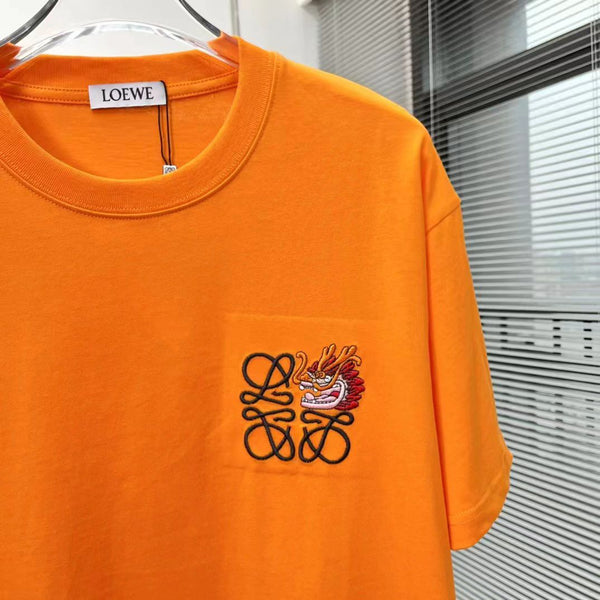Branded  Drop Shoulder Embroidered Logo  Tee