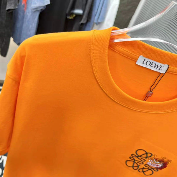 Branded  Drop Shoulder Embroidered Logo  Tee