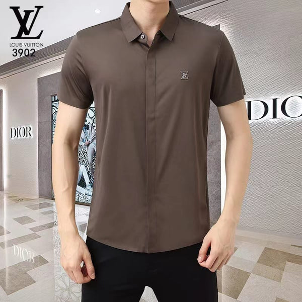 Elegant Style With  Initial Log Half Sleeve Shirt