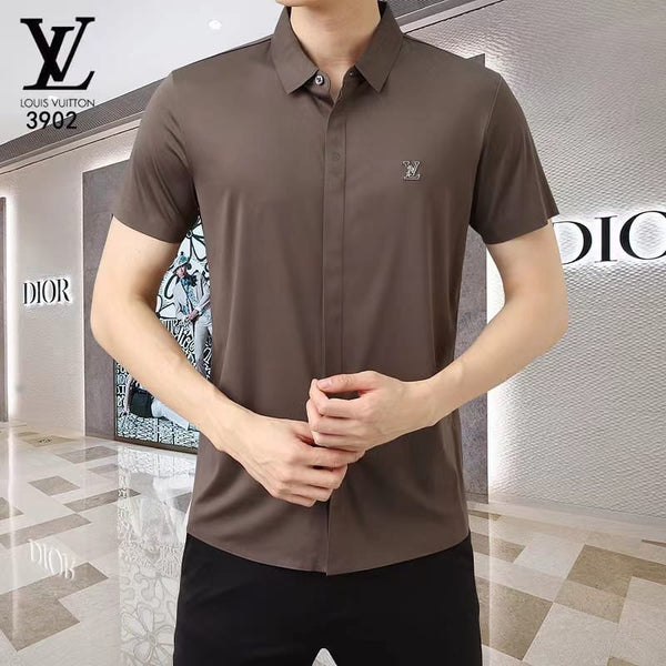 Elegant Style With  Initial Log Half Sleeve Shirt