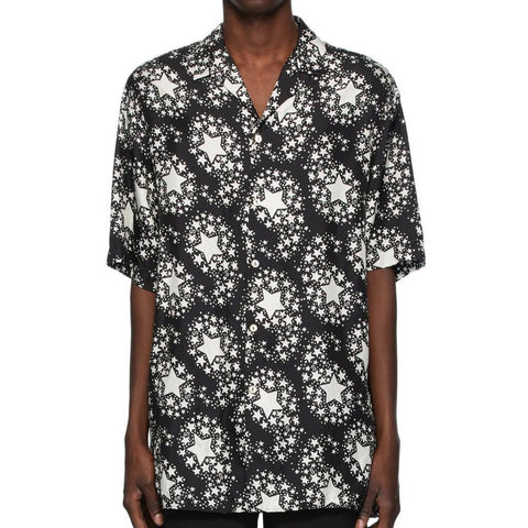 Luxury Star Print Oversized Bowling Shirt