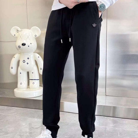 Premium Branded Drawstring Closure Black Track Pant
