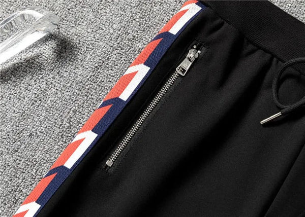 Black Monogram Print Imported Premium Tracksuit