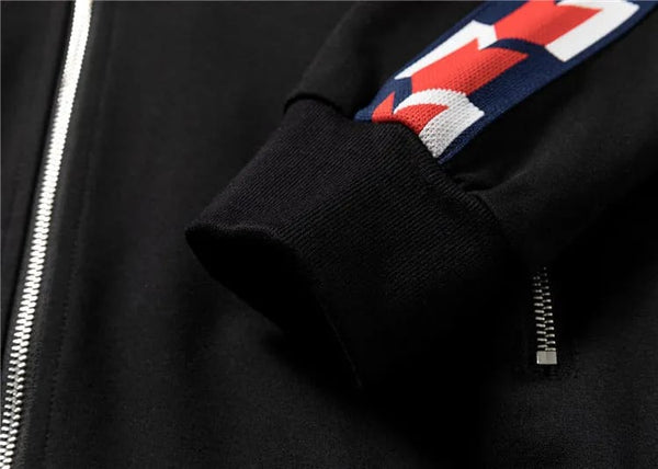 Black Monogram Print Imported Premium Tracksuit