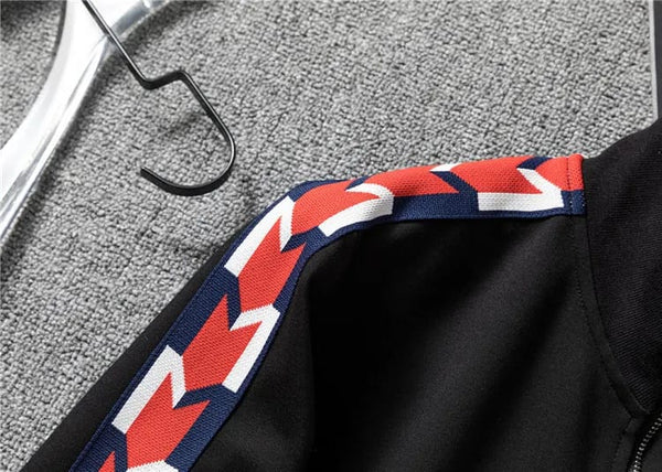Black Monogram Print Imported Premium Tracksuit