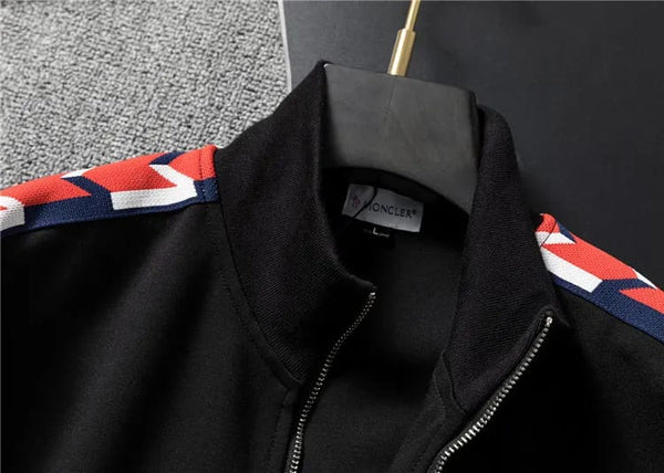 Black Monogram Print Imported Premium Tracksuit