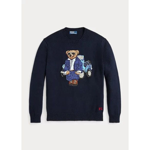 Premium  Men Navy Polo Bear Sweater