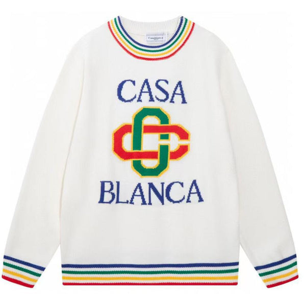 Imported Stacked Logo-Embroidered Sweatshirt