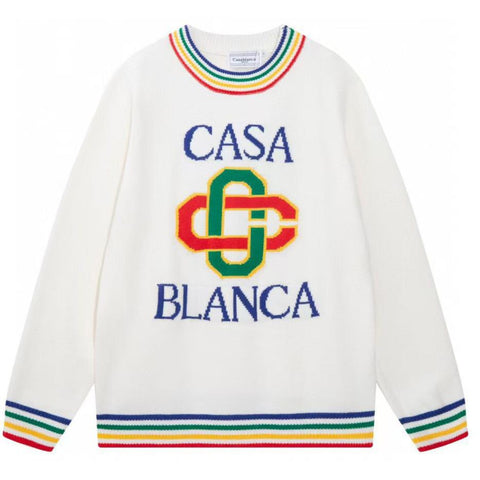 Imported Stacked Logo-Embroidered Sweatshirt