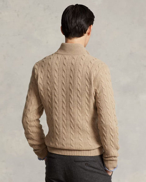Men Luxury Cable-Knit Pullover