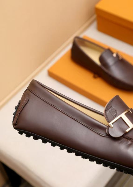 Branded Loafers With Metal Brand Logo