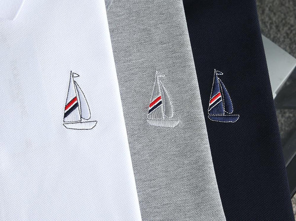 Luxury Brand Polo Tee With Embroidered  Logo