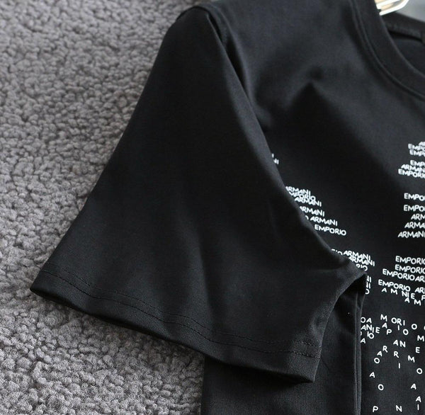 Luxury  Lettering Oversize Eagle Pattern T-Shirt