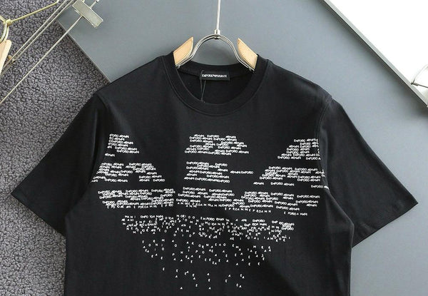 Luxury  Lettering Oversize Eagle Pattern T-Shirt
