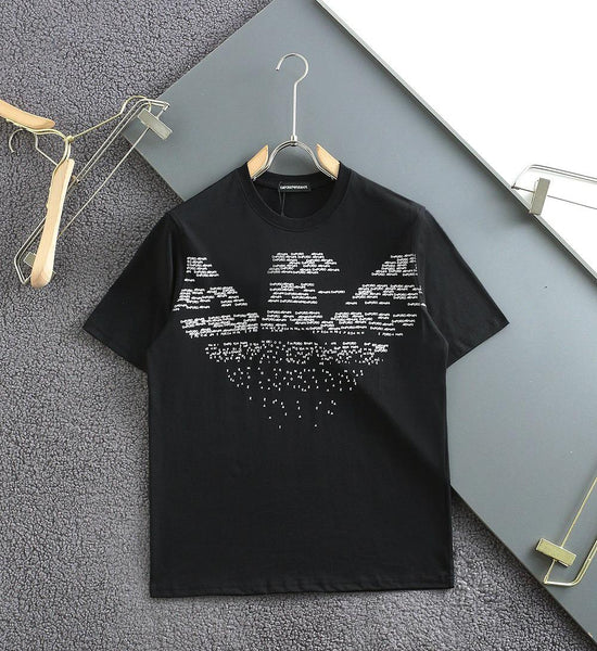 Luxury  Lettering Oversize Eagle Pattern T-Shirt