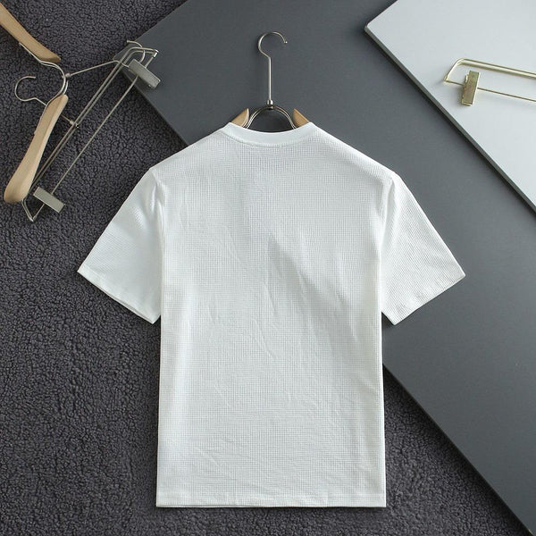 Imported  Round Neck  Embossed Logo T-shirt