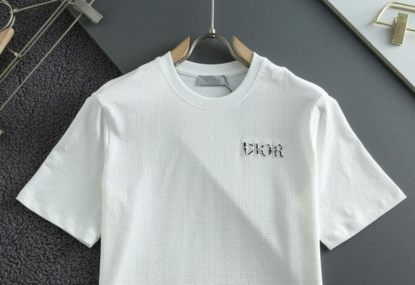 Imported  Round Neck  Embossed Logo T-shirt