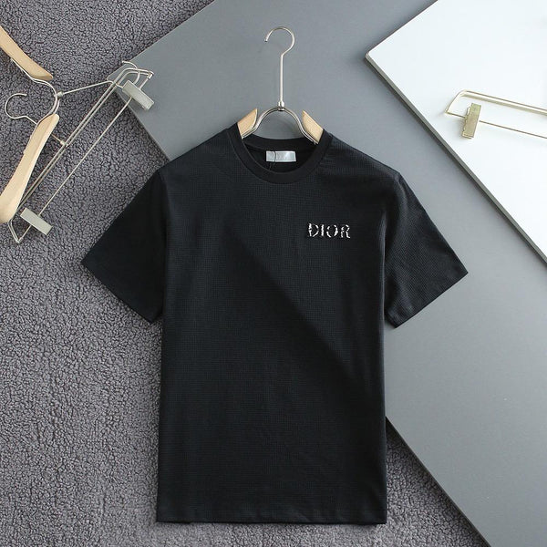 Imported  Round Neck  Embossed Logo T-shirt