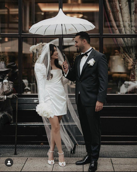 White Satin Sandals with All Over Pearls