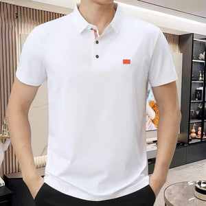 Premium Quality Patch Logo Polo Collar T-shirt