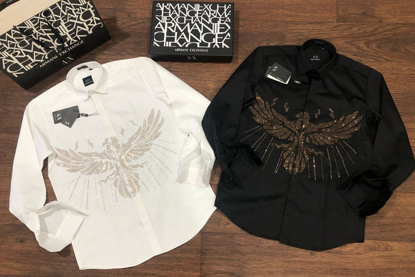 Premium Eagle Embellished Regular Fit Shirt for Men