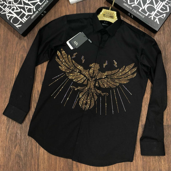 Premium Eagle Embellished Regular Fit Shirt for Men