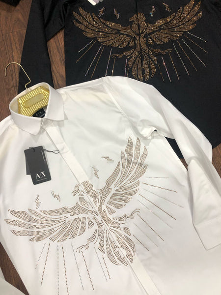 Premium Eagle Embellished Regular Fit Shirt for Men