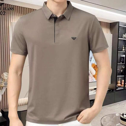 Branded Comfortable Patched Logo Regular Fit Polo  T-shirt