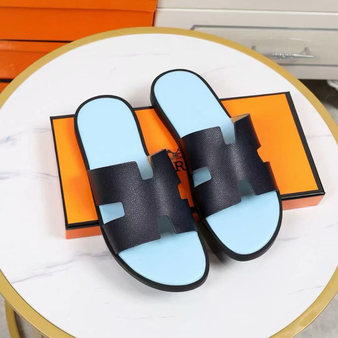 Branded Leather Slipper For Men