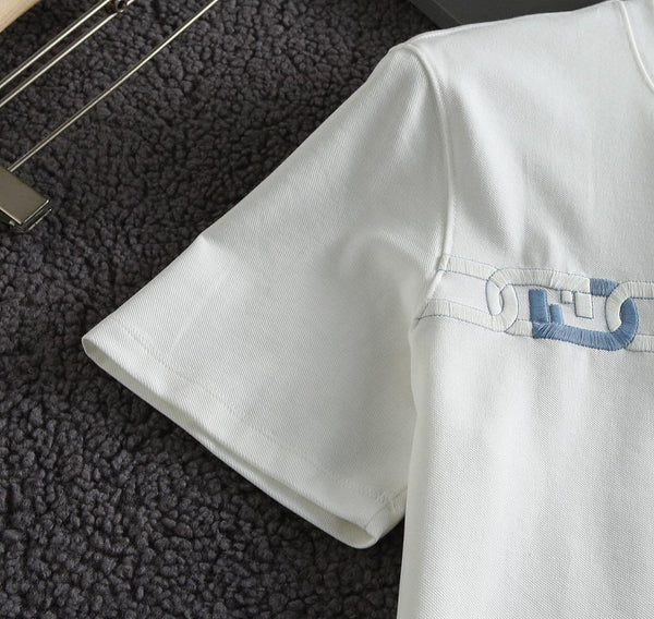 Imported  Brand  Embroidery Clip Logo T-shirt