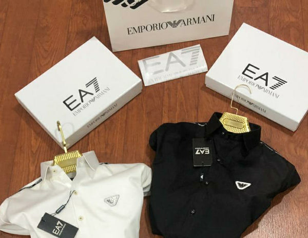 Imported Patched  Regular Fit  Cotton Shirt