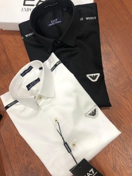 Imported Patched  Regular Fit  Cotton Shirt