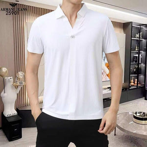 Fashionable &  Stylish  Luxury Brand T-shirt With Classic Collar