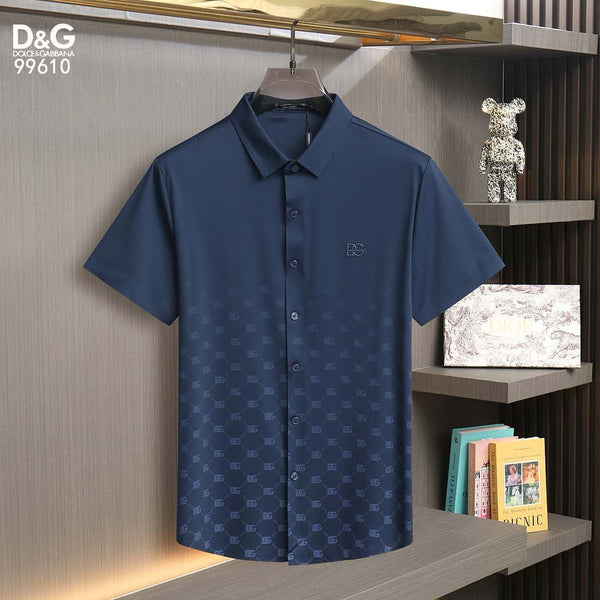 Imported  Monogram Logo  Half  Sleeve Shirt