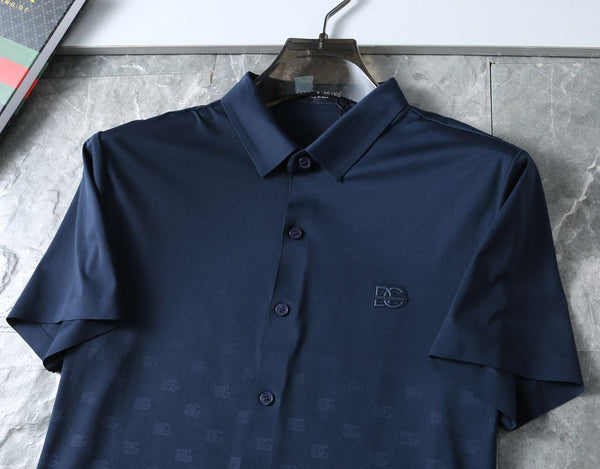 Imported  Monogram Logo  Half  Sleeve Shirt