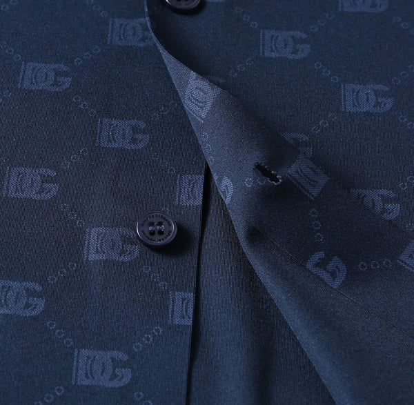 Imported  Monogram Logo  Half  Sleeve Shirt