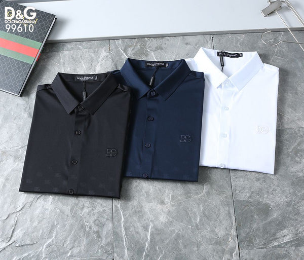 Imported  Monogram Logo  Half  Sleeve Shirt