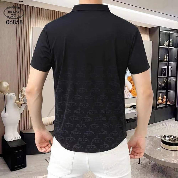 Premium Quality Monogram Logo  Half  Sleeve Shirt