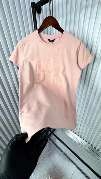 Imported  Printed Logo Regular fit  Women T-Shirt